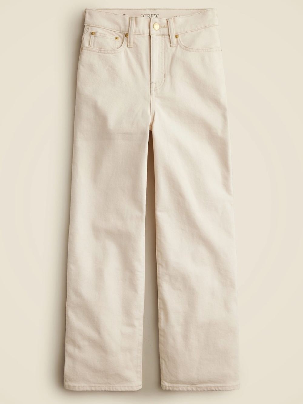 J. Crew Slim Wide-Leg Jean in Ecru Size 30